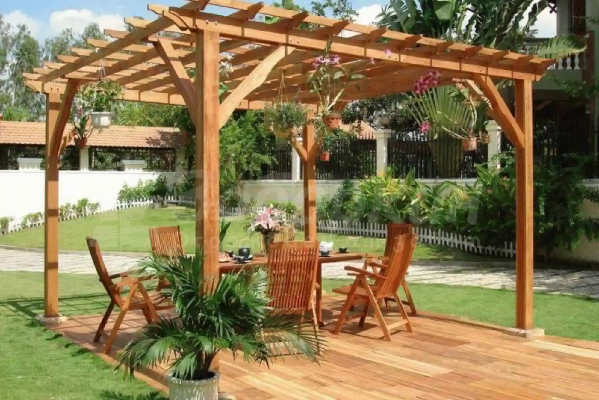 Stylish Garden Pergolas with Louvers for Patios in UK Locations